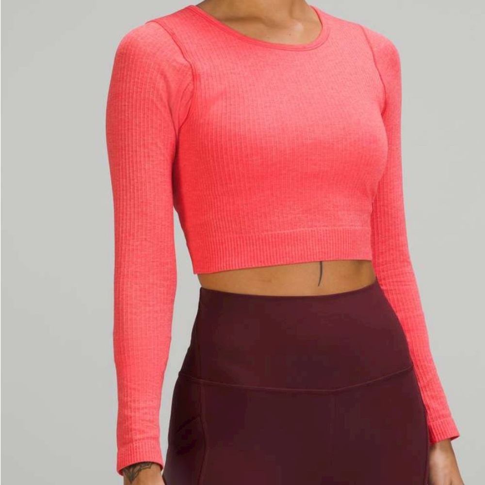 LULULEMON Ebb to Street Long Sleeve PLBR 6 Pale Raspberry Size 6